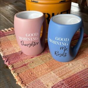 Good Morning Mug Set - Pink and Blue